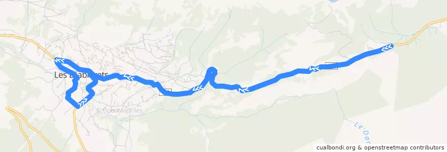 Mapa del recorrido Bus Navette de la línea  en Ormont-Dessus.
