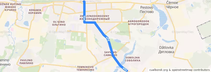 Mapa del recorrido Автобус 33: Пуршево - станция Железнодорожная de la línea  en городской округ Балашиха.