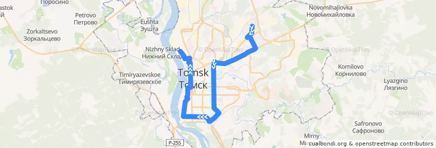 Mapa del recorrido Автобусный маршрут №29 (Спичечная фабрика "Сибирь" - Карандашная фабрика) de la línea  en городской округ Томск.
