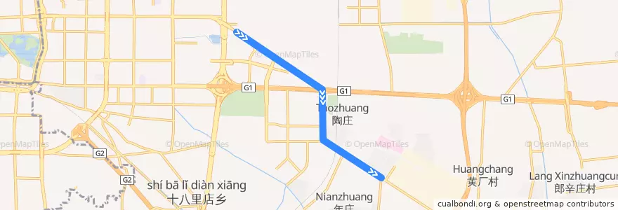 Mapa del recorrido Bus 637: 北京站东 => 次渠 de la línea  en 朝阳区 / Chaoyang.