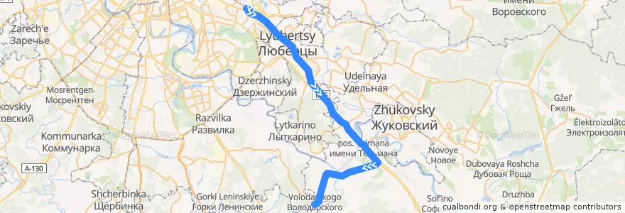Mapa del recorrido Автобус №315: Метро Люблино - 4 люберецкий проезд de la línea  en Московская область.