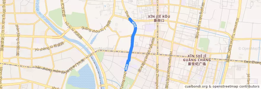 Mapa del recorrido 南京公交83路 de la línea  en Nanquim.