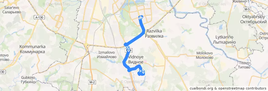 Mapa del recorrido Автобус 471: Метро Домодедовская - ПЛК - Ермолино de la línea  en Distretto Federale Centrale.