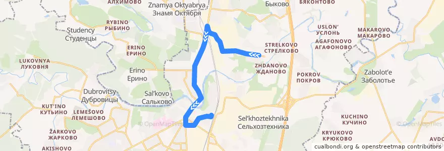 Mapa del recorrido Автобус №1: Цемзавод - Станция Подольск de la línea  en городской округ Подольск.