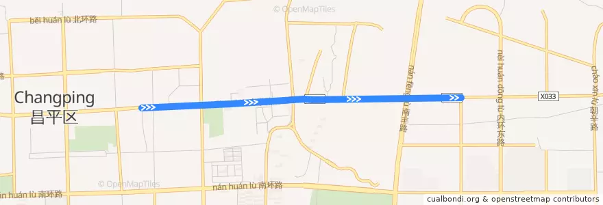 Mapa del recorrido Bus 昌51: 昌平北站 => 土沟 de la línea  en 昌平区.