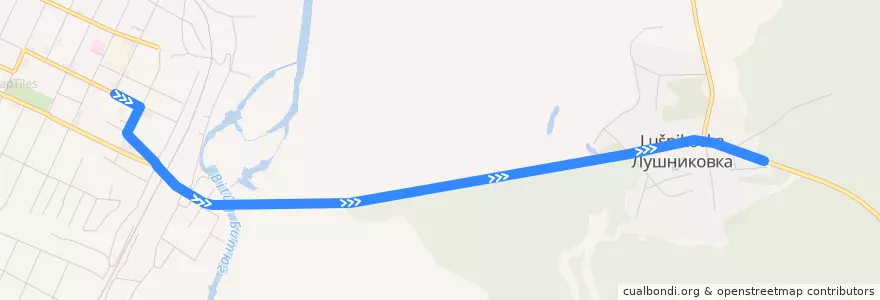 Mapa del recorrido Автобус №1: Заготзерно - Лесхоз de la línea  en городское поселение Бобров.