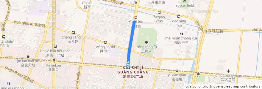Mapa del recorrido 南京公交3路 de la línea  en 玄武区.