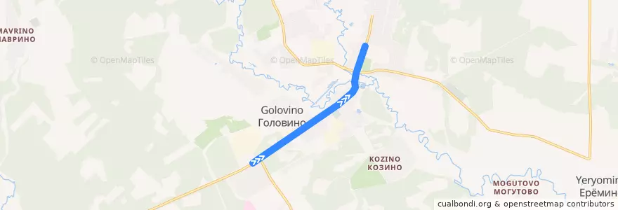 Mapa del recorrido Автобус 27: Аксёново — Фряново de la línea  en городской округ Щёлково.