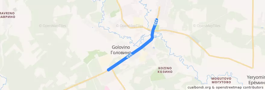 Mapa del recorrido Автобус 27: Фряново — Аксёново de la línea  en Shchyolkovsky District.