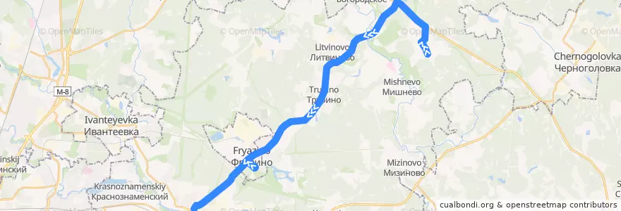 Mapa del recorrido Автобус 39: Алексеевка — Щёлково de la línea  en городской округ Щёлково.