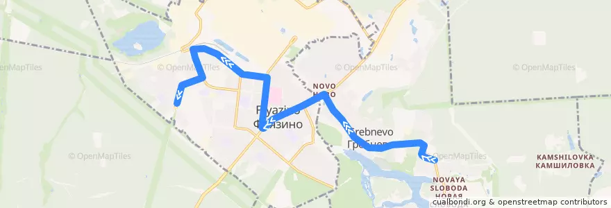 Mapa del recorrido Автобус 43: Новая Слобода — Фрязино (улица Нахимова) de la línea  en городской округ Щёлково.