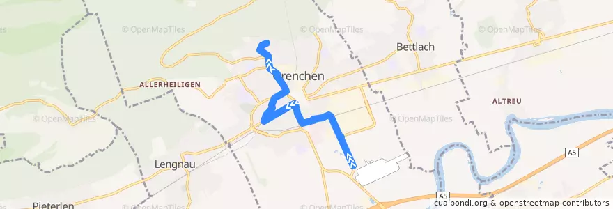 Mapa del recorrido Bus 23: Flughafen => Fichtenweg de la línea  en Grenchen.