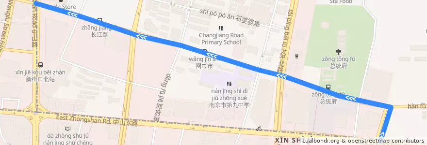 Mapa del recorrido 南京公交29路 de la línea  en Xuanwu District.