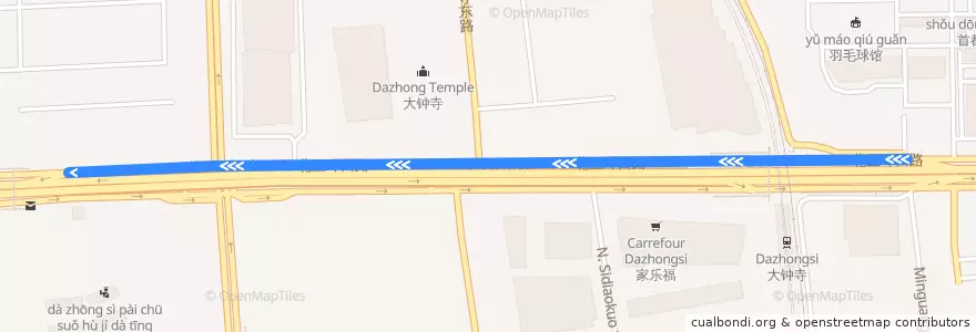 Mapa del recorrido Bus 361: 望京科技创业园 => 巴沟村 de la línea  en 海淀区.