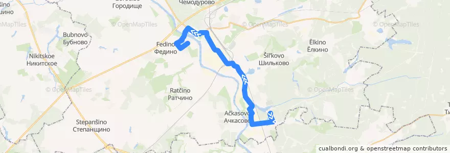 Mapa del recorrido Автобус №4: посёлок Строителей - улица Кагана de la línea  en городской округ Воскресенск.