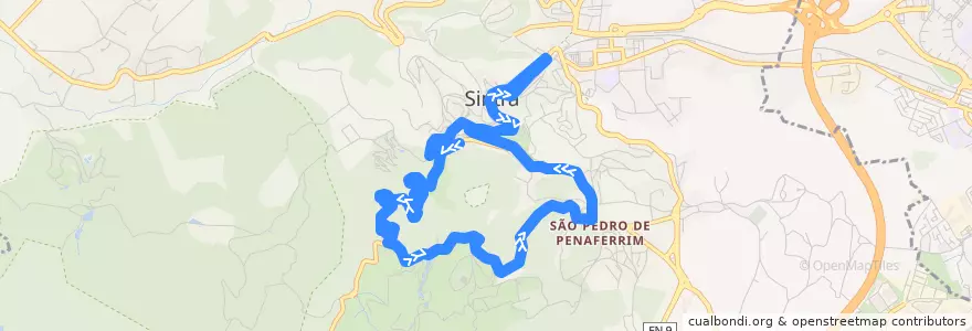 Mapa del recorrido Carreira 434 de la línea  en Sintra.