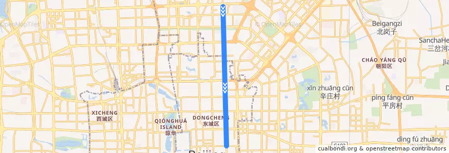Mapa del recorrido Bus 674: 惠新东桥南 => 北京华侨城 de la línea  en Pekín.