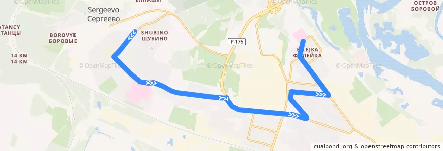 Mapa del recorrido Автобус №19: Деревня Хабаровы — Северная больница de la línea  en городской округ Киров.