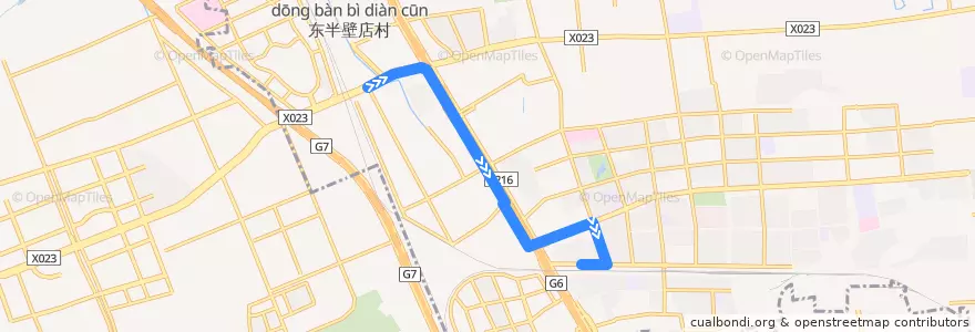 Mapa del recorrido Bus 543: 环保科技园 => 城铁龙泽园站 de la línea  en 昌平区.