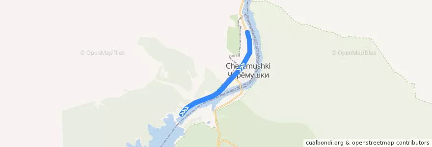 Mapa del recorrido Черёмушкинский трамвай: на юг de la línea  en Бейский район.