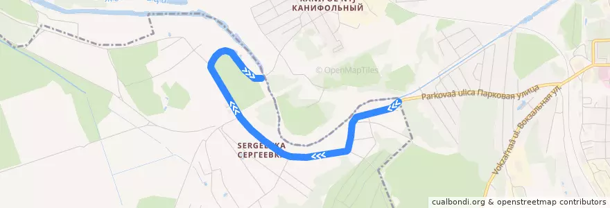 Mapa del recorrido 12 de la línea  en городское поселение Гидроторф.