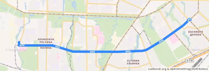 Mapa del recorrido Троллейбус № 37: станция метро «Проспект Ветеранов» => улица Пионерстроя de la línea  en Sankt Petersburg.