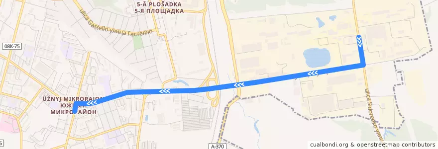 Mapa del recorrido Автобус 31: Завод ОБД - Торговый центр de la línea  en Khabarovsk.