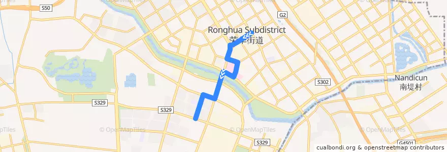 Mapa del recorrido Bus 开发区3: 鹿海园五里 => 鹿海园四里 de la línea  en 大兴区.