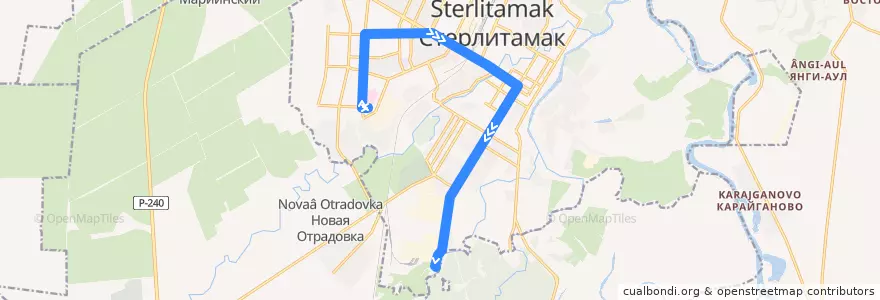 Mapa del recorrido Троллейбус №6: Больничный городок - Ольховка de la línea  en городской округ Стерлитамак.