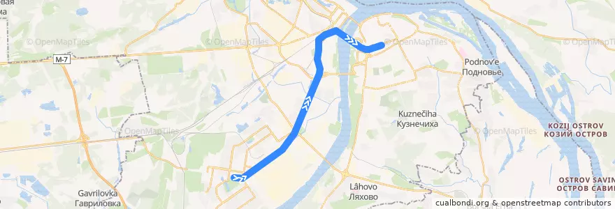 Mapa del recorrido Метро: Парк культуры => Горьковская de la línea  en Stadtkreis Nischni Nowgorod.
