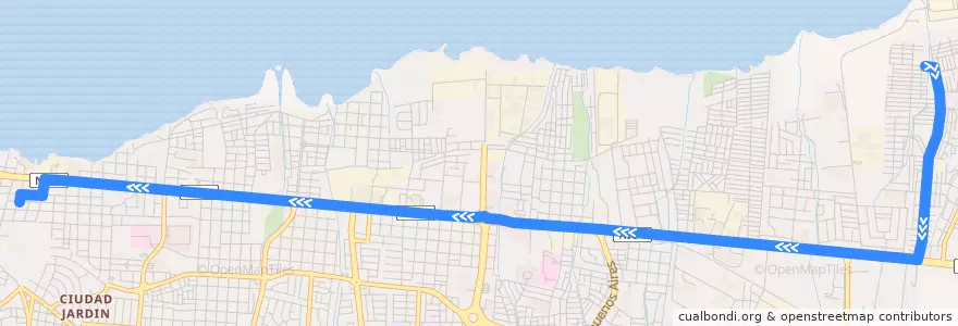Mapa del recorrido Ruta 170: Villa Jośe Benito Escobar -> Mercado Oriental de la línea  en Managua (Municipio).
