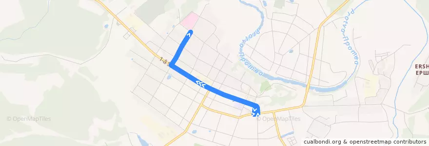 Mapa del recorrido Автобус №11: Верея - Больница de la línea  en Наро-Фоминский городской округ.