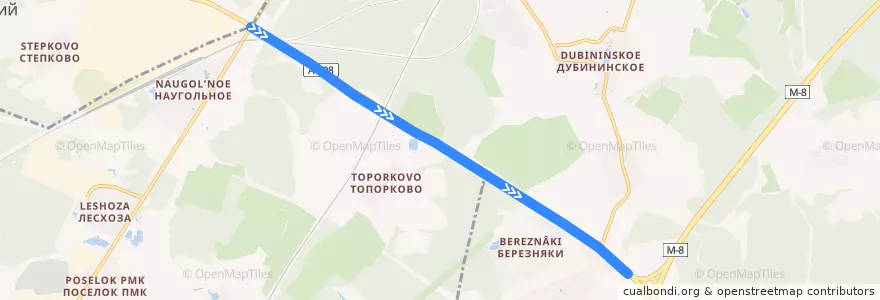 Mapa del recorrido 120: Сергиев Посад - Жуклино de la línea  en Сергиево-Посадский городской округ.
