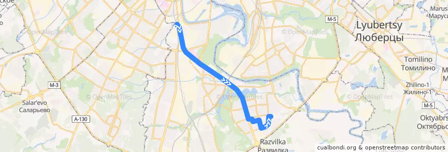 Mapa del recorrido Автобус 298: Метро "Нагатинская" => Метро "Красногвардейская" de la línea  en Южный административный округ.