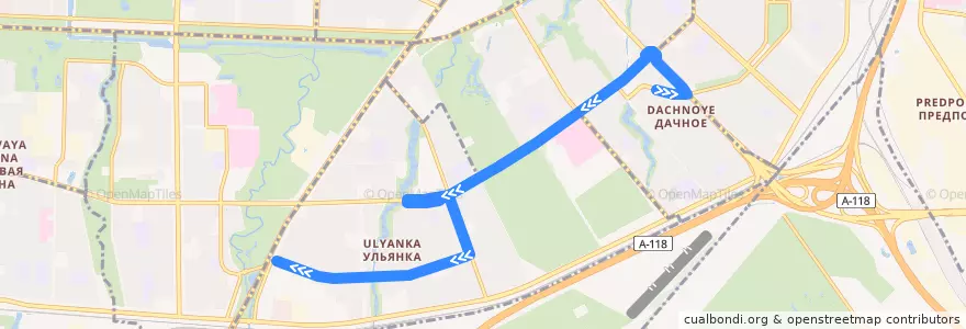 Mapa del recorrido Автобус № 88: станция метро «Проспект Ветеранов» => улица Стойкости de la línea  en Санкт-Петербург.