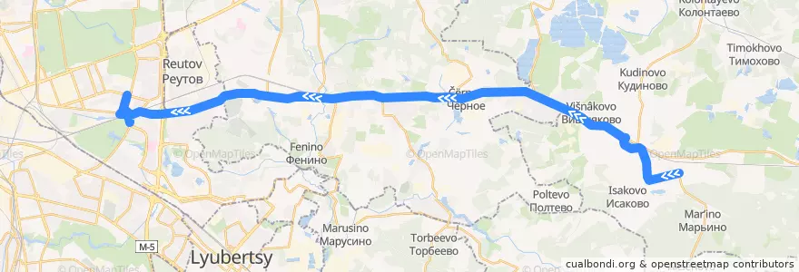 Mapa del recorrido Автобус 487: Электроугли - Метро "Новогиреево" de la línea  en محافظة موسكو.