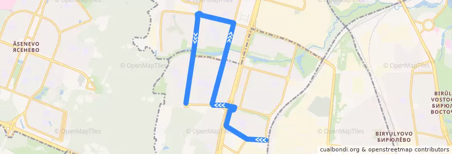 Mapa del recorrido Автобус №682: станция Красный Строитель - улица Академика Янгеля de la línea  en Южный административный округ.