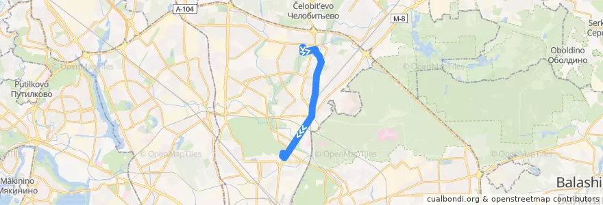 Mapa del recorrido Автобус 93: Метро «Медведково» => ВДНХ (северная) de la línea  en Nordöstlicher Verwaltungsbezirk.