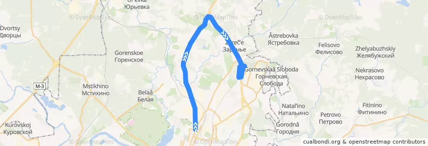 Mapa del recorrido Автобус №64: Московская площадь -> Северный -> Литвиново de la línea  en городской округ Калуга.