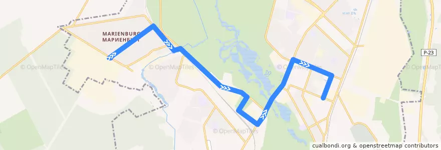 Mapa del recorrido Автобус № 28: Центральный рынок => завод "Ленинец" de la línea  en Гатчинское городское поселение.