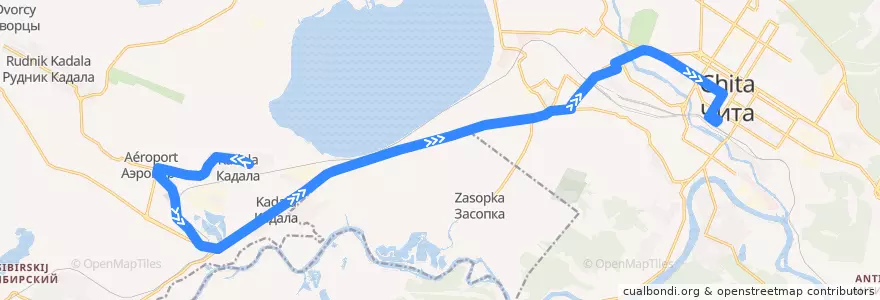 Mapa del recorrido Маршрутное такси №12 de la línea  en городской округ Чита.