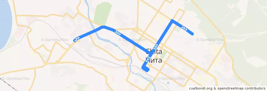 Mapa del recorrido Троллейбус №2 de la línea  en городской округ Чита.