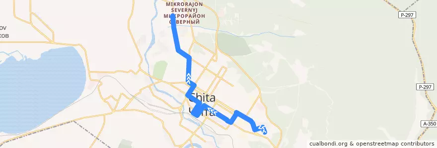 Mapa del recorrido Троллейбус №6 de la línea  en городской округ Чита.