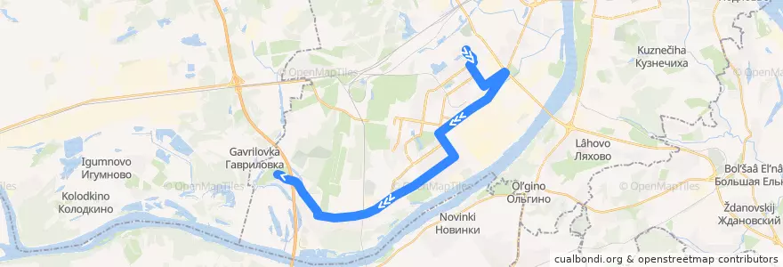 Mapa del recorrido Автобус 31: поселок имени Парижской Коммуны => Нагулино de la línea  en городской округ Нижний Новгород.