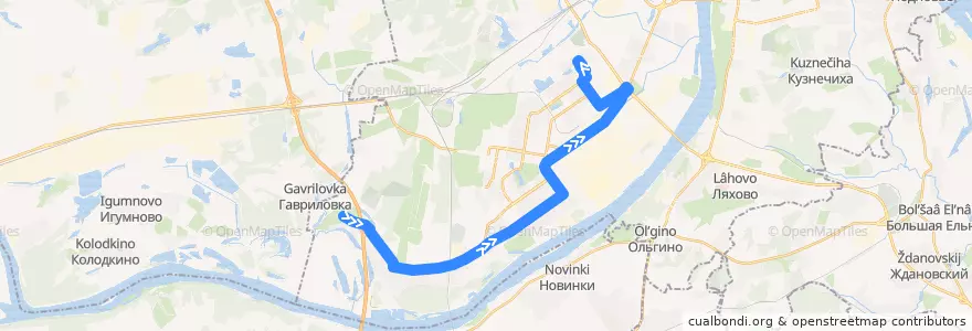 Mapa del recorrido Автобус 31: Нагулино => поселок имени Парижской Коммуны de la línea  en городской округ Нижний Новгород.