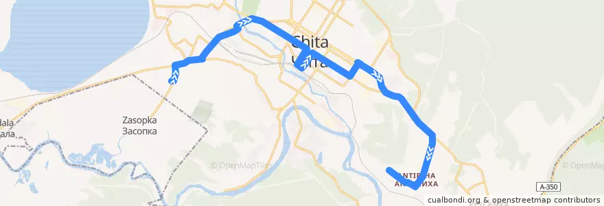 Mapa del recorrido Маршрутное такси №21 de la línea  en городской округ Чита.