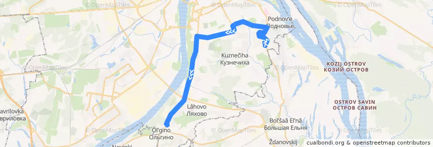 Mapa del recorrido Автобус 72: микрорайон Верхние Печёры => Автовокзал «Щербинки» de la línea  en городской округ Нижний Новгород.