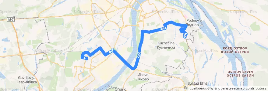 Mapa del recorrido Автобус 85: микрорайон Верхние Печёры => Соцгород-2 de la línea  en городской округ Нижний Новгород.