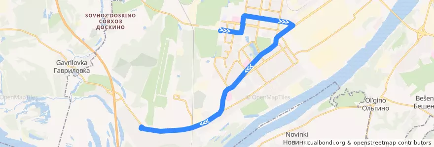 Mapa del recorrido Трамвай 28: 52-й квартал => Гнилицы de la línea  en Stadtkreis Nischni Nowgorod.