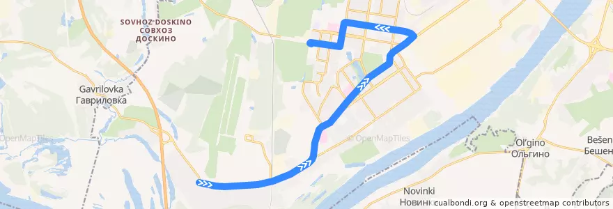 Mapa del recorrido Трамвай 28: Гнилицы => 52-й квартал de la línea  en городской округ Нижний Новгород.